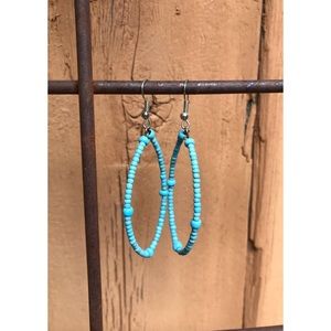 Oval Beaded Earrings